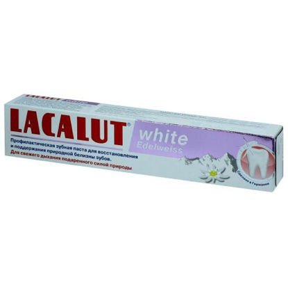 Світлина Зубна паста Lacalut white edelweiss (Лакалут вайт едельвейс) 75 мл
